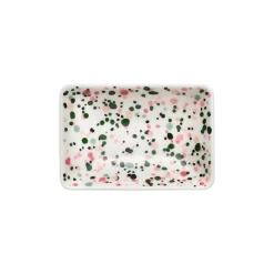 A7 lautanen 7x10cm Helle pinkki-vihreä